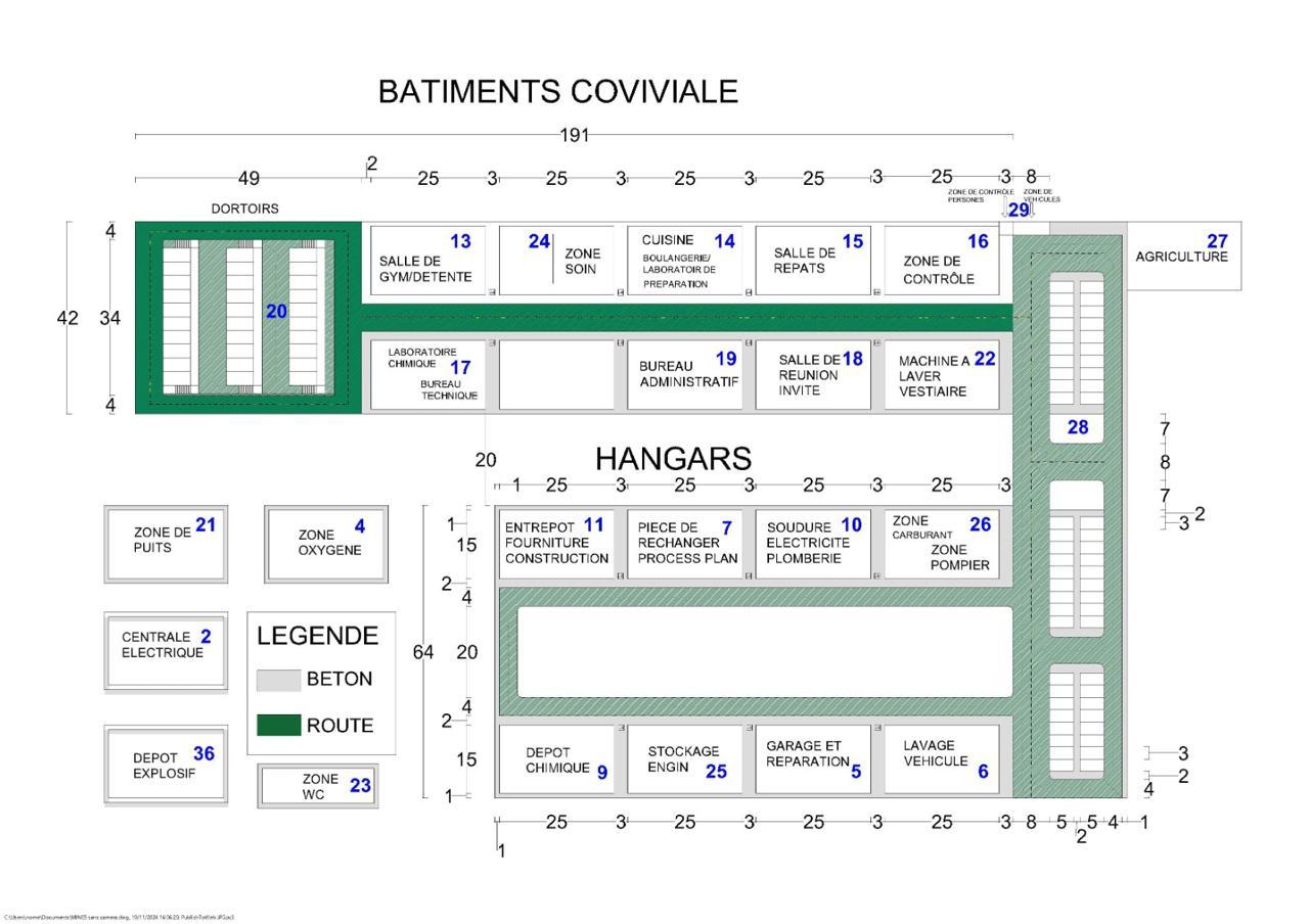 PLAN GENERAL DU BASE CAMP